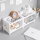Aconasik Simple style Bookshelves Universal 2 Shelf Bookcase Set of 2 in Pure White