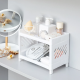 Aconasik Simple style Bookshelves Universal 2 Shelf Bookcase Set of 2 in Pure White
