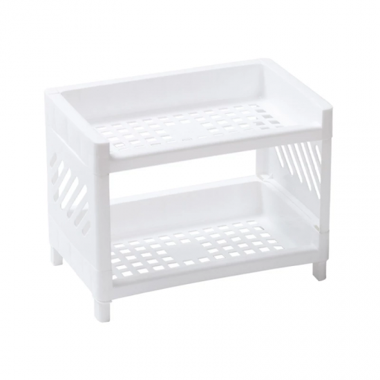 Aconasik Simple style Bookshelves Universal 2 Shelf Bookcase Set of 2 in Pure White