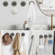 Aimai Forever Suction Cup Hooks for Shower, Removable Suction Hooks，Shower Wall inside Hangers No Drill Hooks Bathroom Mounting On Glass Shower Doors，Tile- 4 Pcs ，Waterproof, Dark Grey