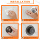 Aimai Forever Suction Cup Hooks for Shower, Removable Suction Hooks，Shower Wall inside Hangers No Drill Hooks Bathroom Mounting On Glass Shower Doors，Tile- 4 Pcs ，Waterproof, Dark Grey