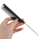 Adodeen Elegant Black Precision-Cut Metal Comb for Static-Free Hairstyling with Tail-Design, 220x28x4mm - An Essential for Modern Hair Care