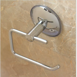 Adodeen Sleek Silver Stainless Steel Wall-Mounted toilet paper holders - No-Drill, Rust-Resistant for Bathroom & Kitchen Use in Hotels & Homes