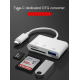 Adoter USB C SD Card Reader Adapter, 3 in 1 USB C to USB Camera Computer card adapter