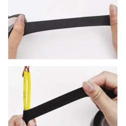 MEBMIK Electrical Tape Black Waterproof PVC - 0.75In 65ft 1Pack High Temp Weatherproof Bulk Vinyl Heavy Duty Electric Insulation Tape for Indoor Outdoor
