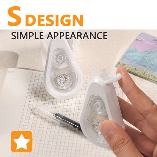 2 Pack 0.3in x 49ft Correct Correction Tape White Out Tape Correction Tape White Out Correction Tape Easy to Use Ideal for Home Office & School Use