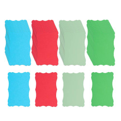 40 Pcs 3.9inx2.4in INDEX CARDS - Exquisite Double Grain Thickened, Hardness 4 Colors (White Light Green Blue Red) - Meticulous Workmanship Fashion with Texture - Perfect for Office Notes