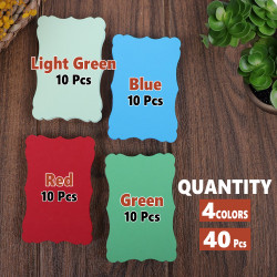 40 Pcs 3.9inx2.4in INDEX CARDS - Exquisite Double Grain Thickened, Hardness 4 Colors (White Light Green Blue Red) - Meticulous Workmanship Fashion with Texture - Perfect for Office Notes