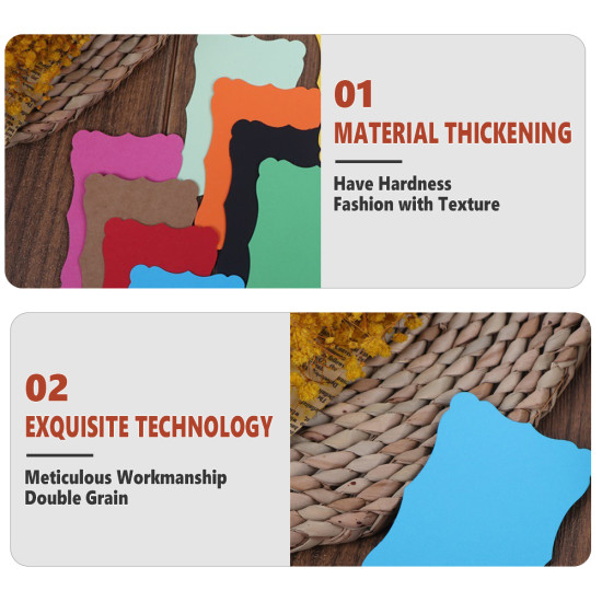 40 Pcs 3.9inx2.4in INDEX CARDS - Exquisite Double Grain Thickened, Hardness 4 Colors (White Light Green Blue Red) - Meticulous Workmanship Fashion with Texture - Perfect for Office Notes