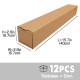 12pcs 15.7x2.6x2.6in Shipping Boxes,Small gift boxes with lids for presents,High Quality Brown Shipping Boxes,Right Angle,Load-bearing,ComPressive,Stick Firmly,Premium Board,Flat Cutting,Long Box
