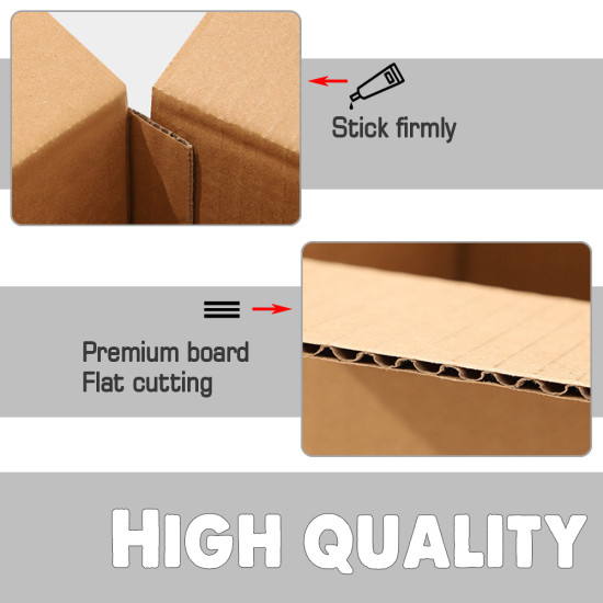 12pcs 15.7x2.6x2.6in Shipping Boxes,Small gift boxes with lids for presents,High Quality Brown Shipping Boxes,Right Angle,Load-bearing,ComPressive,Stick Firmly,Premium Board,Flat Cutting,Long Box